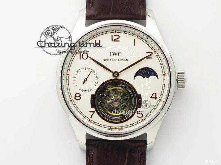 MIROTIME 0521 Affordable Portuguese Real PR Real Annual Calendar IW5035 ZF 1:1 Best Edition White Dial Blue Markers on Blue Leather Strap A 7143